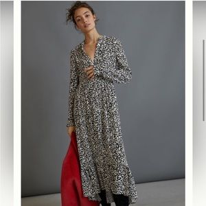 Black and white leopard print high/low hem dress. Multi seasonal wear.